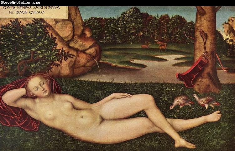 Lucas  Cranach Ruhende Quellnymphe